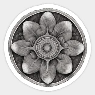 Mushroom Gills Mandala Sticker